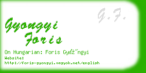 gyongyi foris business card